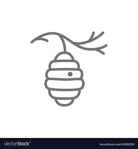 Beehive Doodle, Honey Bee Drawing Simple, Beehive Drawing Simple, Bee Hive Logo, Draw Honey Bee, Bee Hive Illustration, Hive Drawing, Beehive Designs, Hive Illustration