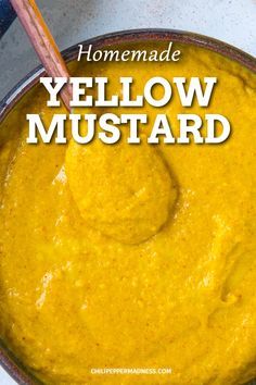 Canning Yellow Mustard, Canning Mustard Recipes, Homemade Yellow Mustard, Mustard Powder Recipes, Ground Mustard Recipes, Canning Mustard, Yellow Mustard Recipe, Home Made Mustard, Mustard Recipes