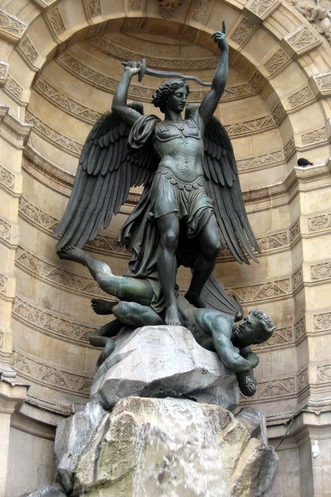 L' Arcangelo Michele Angel Statue, Angel Sculpture, San Michele, Angels Among Us, Angel Statues, Archangel Michael, Guardian Angels, Angels And Demons, St Michael