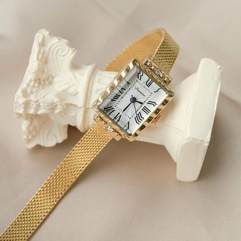 Women's Rectangular Mid-ancient Milan Watch Female Style, White Face, Just Cavalli, Packing List, Cartier, Womens Watches, Wrist Watch, Milan, Color White