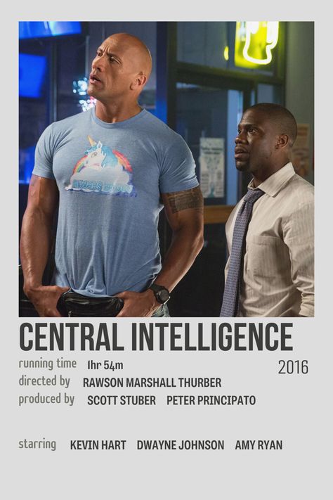 Kevin Hart And Dwayne Johnson, Central Intelligence Movie, Kevin Hart Movies, The Rock Movies, Dwayne Johnson Movies, Central Intelligence, Climbing Mountains, Movie To Watch List, Iconic Movie Posters