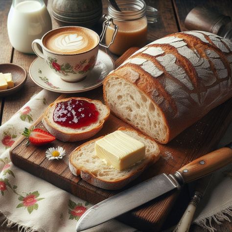 Jamming Aesthetic, Mini Breads, Bread Photography, Good Morning Cartoon, Bread Jam, Photo Food, Food Illustration Art, Morning Cartoon, Bread Butter