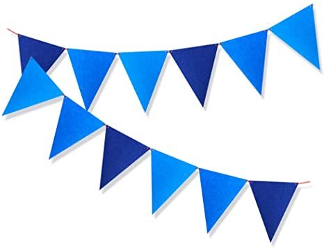 Amazon.com: Navy Blue Bunting Pennant Party Banner: Toys & Games Unicorn Background, Blue Bunting, Bunting Design, Navy Flag, 8. Mart, 8 Mart, Blue Banner, Blue Flag, Pennant Banners