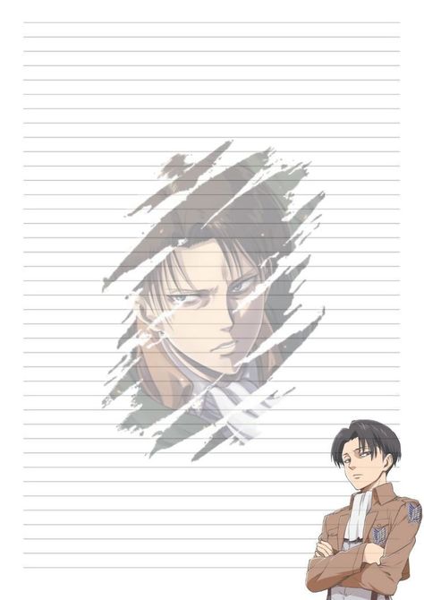 #notes #anime #aot #snk #attackontitan #shingekinokyojin #leviackerman #leviheichou #kaptenlevi #levicebol #levi #clanackerman #hajimeisayama Printable Paper Patterns, Note Writing Paper, Anime Paper, Writing Paper Printable, Paper Background Design, Music Collage, Iphone Wallpaper Fall, Anime Printables, Anime Canvas Art