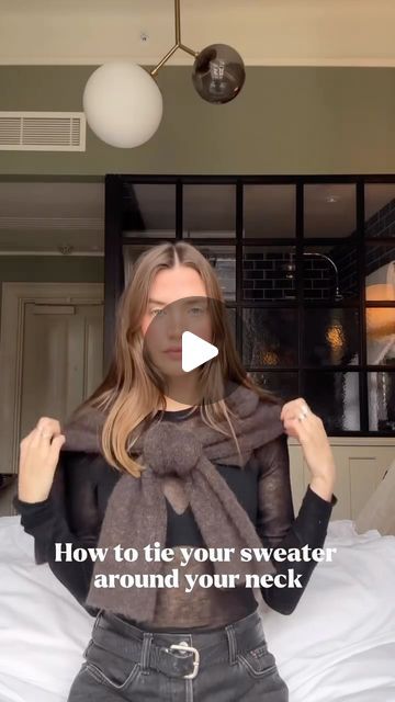 FASHION ╳ OUTFIT ╳ LIFESTYLE on Instagram: "How to tie your sweater around your neck like a pro! ✨ Big thanks to @makthilda for this easy and stylish hack! 🙌

Have you tried this sweater styling trick? Let me know in the comments! 👇

Like this reel if you’re loving this look! ❤️

#sweaterstyling #fashionhack #styletips #sweaterweather #fallfashion #fashioninspo #outfitinspo

sweater styling, easy fashion hack, fall wardrobe, stylish sweater, layering tips, cozy outfit ideas, fashion trick" Sweater Styling, Cozy Outfit Ideas, Outfit Ideas Fashion, Easy Fashion, Stylish Sweater, Sweater Layering, Stylish Sweaters, Big Thanks, Cozy Outfit