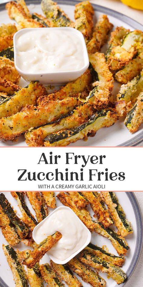 Air Fryer Zucchini Fries, Air Fryer Zucchini, Healthy Air Fryer, Fries Recipe, Zucchini Fries, Air Fryer Dinner Recipes, Air Fryer Recipes Easy, Air Fryer Recipes Healthy, Oven Recipes