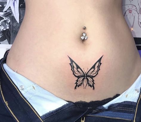 Succubus Tattoo, Tattoos Cartoon, Change Tattoo, Stomach Tattoos Women, Minimal Tattoos, Waist Tattoos, Pretty Tattoos For Women, Stomach Tattoos, Cute Small Tattoos