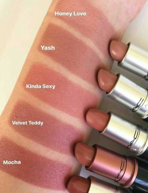 Mac Nude Lipstick, Ombre Lipstick, Mac Lipstick Colors, Mac Lipstick Swatches, Mac Lipstick Shades, Mauve Lipstick, Lip Shades, Mac Lipsticks, Alat Makeup