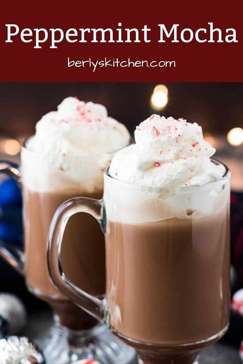 Coco Recipes, Peppermint Mocha Coffee, Homemade Peppermint Mocha, Peppermint Mocha Recipe, Peppermint Coffee, Starbucks Peppermint Mocha, Frosted Coffee, Peppermint Latte, Peppermint Recipes