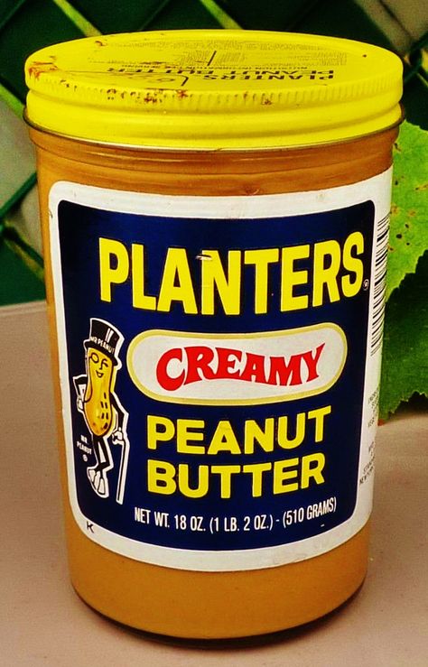 Planters Creamy Peanut Butter 18 OZ. Unopened Jar | Vintage Peanut Butter Jars Vintage Peanut Butter, Nostalgia Food, 2000s Food, Planters Peanuts, Peanut Butter Jar, Retro Photos, Antique Glass Bottles, Vintage Jars, Vintage Packaging