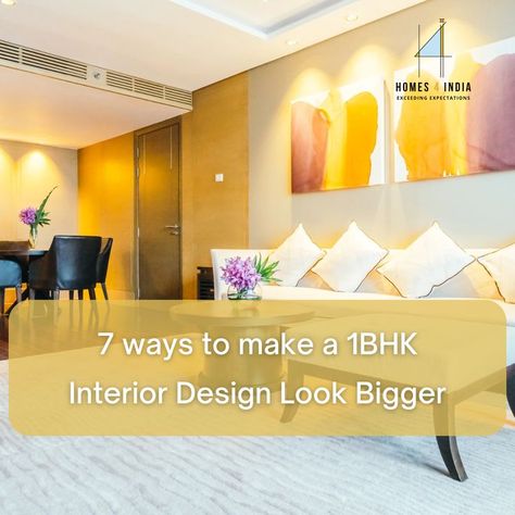 The compact size of 1BHK homes in India can often be a challenge for homeowners when it comes to interior design. Homes4India design team explores some of the best ideas for making your 1BHK interior design look bigger in India. #homedecor #homedesign #interiors #interiordesigner #architecture #landscaping #homes4india #homesforindia #1BHK 1 Bhk Interior Design, 1bhk Interior Design, Compact House, Best Ideas, Home Interior Design, House Interior, House Design, Things To Come, India