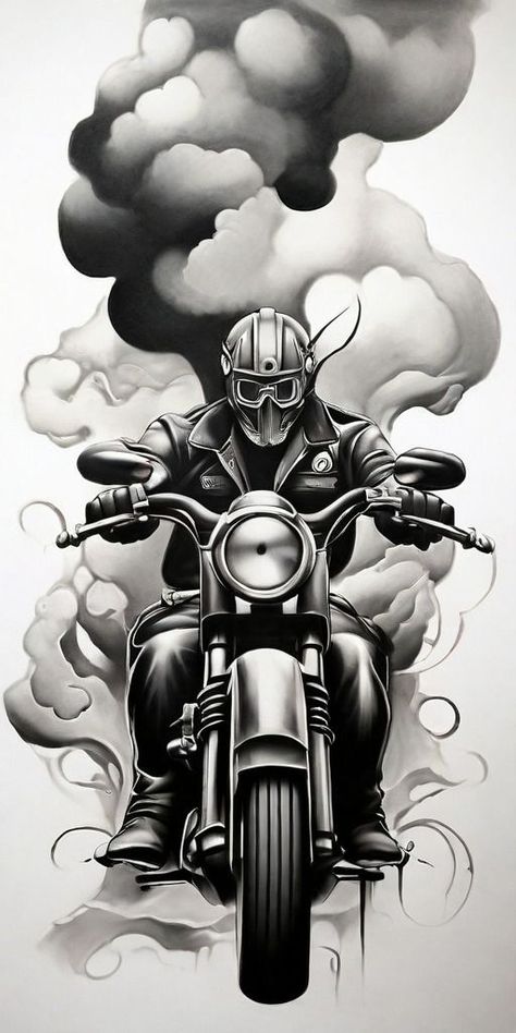 MOTORBIKE RIDER BIKER TATTOO DESIGN#AiSketchArt #AiSketch #AiArt #Ai Biker Tattoo Design, Biker Tattoos Designs, Biker Logo Design, Biker Tattoo, Traditional Black Tattoo, Patriotic Tattoos, Health Tattoo, Motorcycle Tattoos, Bike Tattoos