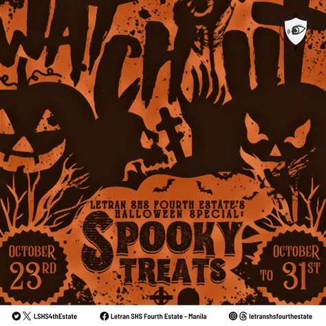 Halloween Special Spooky Treats #schoolpubmat #pubmat #graphicdesign Spooky Treats, Manila, Layout, Graphic Design, Halloween, Design