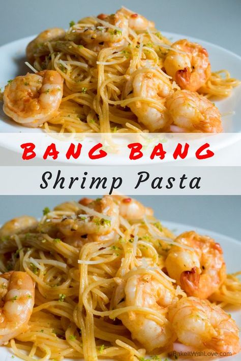 It’s a great night, as far as our daughter Lauren is concerned, when we have a seafood dinner…but she REALLY loves this Bang Bang Shrimp Pasta! And why not let her enjoy it frequently? This shrimp pasta is an easy, quick, cheap dinner for any night of the Bang Bang Shrimp Pasta Recipe, Bang Bang Shrimp Pasta, Shrimp And Pasta, Bang Bang Shrimp, Shrimp Dinner, Recipes Cheap, Shrimp Pasta Recipes, Fish Dinner, Shrimp Dishes