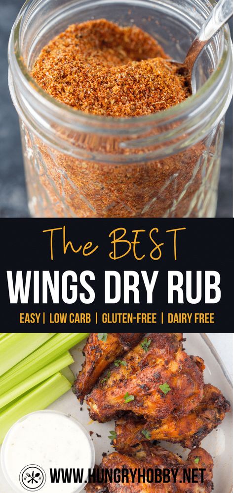 Chicken Wings On The Grill Dry Rubs, Best Wing Dry Rub, Dry Wings Recipe, Wing Dust Seasoning, Buffalo Wing Dry Rub Recipe, Wings Rub Recipe, Chicken Wing Rub Dry Grill, Dry Rub Buffalo Chicken Wings, Cajun Wings Recipe Dry Rubs