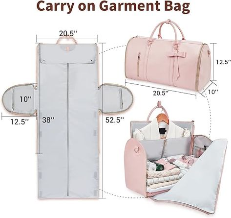 2 in 1 Foldable PU Leather Duffle Bag Garment Duffle Bag, Leather Duffle Bag, Travel Bags For Women, Leather Duffle, Garment Bag, Garment Bags, Packing List, Bag Pattern, Large Bags