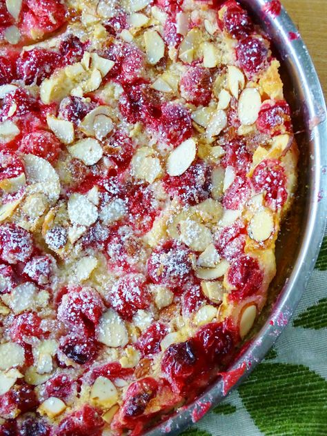 Cranberry Amaretto Clafoutis - Proud Italian Cook Clafoutis Recipes, French Dessert, Elegant Desserts, French Desserts, Cranberry Recipes, Holiday Cooking, Fruit Desserts, Flan, Just Desserts