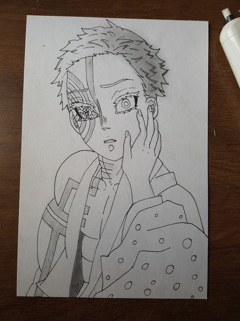 Akaza Akaza Sketch, Akaza Drawing, Traditional Drawing, Anime Drawing, Art Sketches, Pencil Drawings, Demon Slayer, Anime Drawings, Naruto