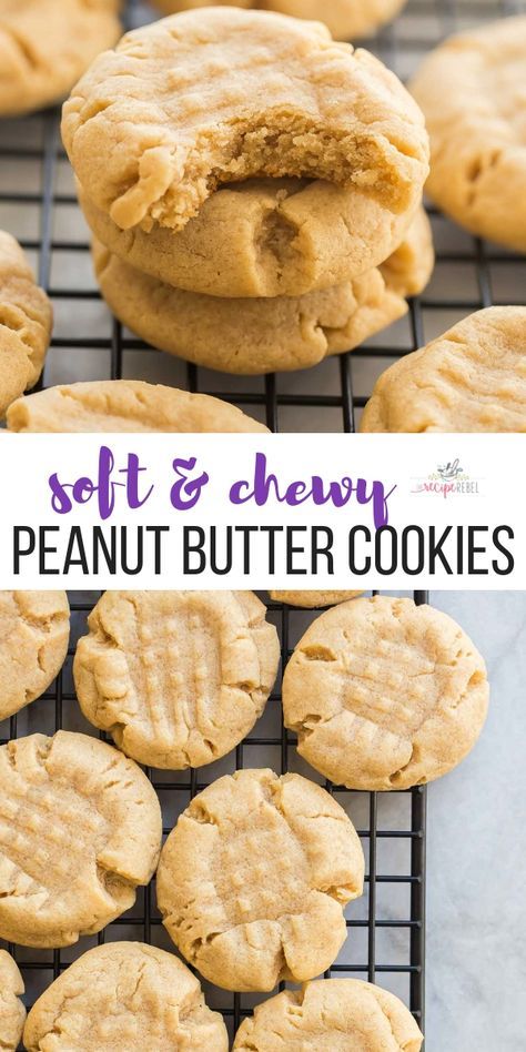 Soft Chewy Peanut Butter Cookies, Peanut Butter Dessert, Brownie Vegan, Easy Cookie Recipe, Smores Dessert, Easy Peanut Butter Cookies, Chewy Peanut Butter Cookies, Peanut Butter Desserts, Baking Recipe