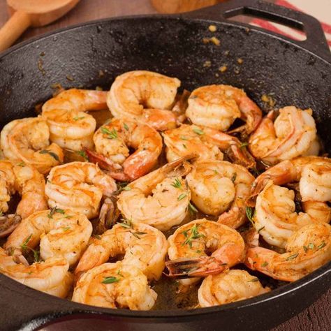 Sauteed Shrimp Recipe, Shrimp Dinners, Old Bay Shrimp, Shrimp And Rice Recipes, Cooked Shrimp, Iron Recipes, Shrimp And Rice, Sauteed Shrimp, Baked Shrimp