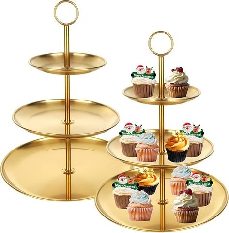 Table Decorations Birthday, Dessert Table Decorations, Gold Cupcake Stand, Holiday Dessert Table, Gold Serving Tray, 3 Tier Cupcake Stand, Party Serving Trays, Tiered Dessert Stand, Gold Food