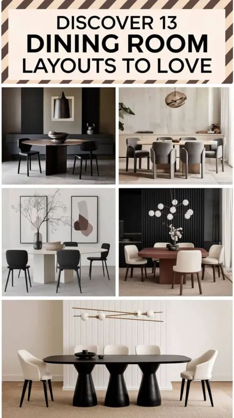 13 Stunning Dining Room Layout Ideas You Need to Try 14 Dining Room Floor Plan Layout, 12 X 12 Dining Room Layout, Dining Room Floor Plan, Dining Room Layout Ideas, Creative Dining Room, Christmas Dining Table Decorations, Gold Candlesticks, Dining Room Layout, Room Floor Plan