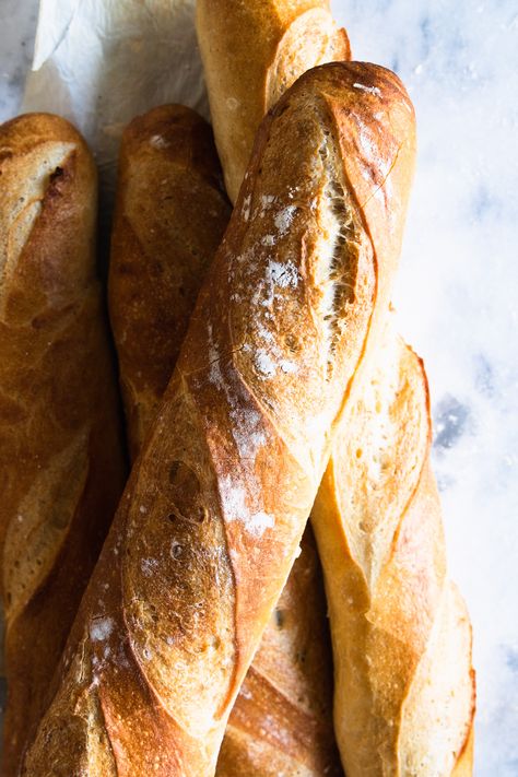 Crusty French Baguette Recipe, French Baguette Recipe, Recipes French, Baguette Recipe, French Baking, French Bread Recipe, Knead Bread Recipe, Baguette Bread, French Baguette