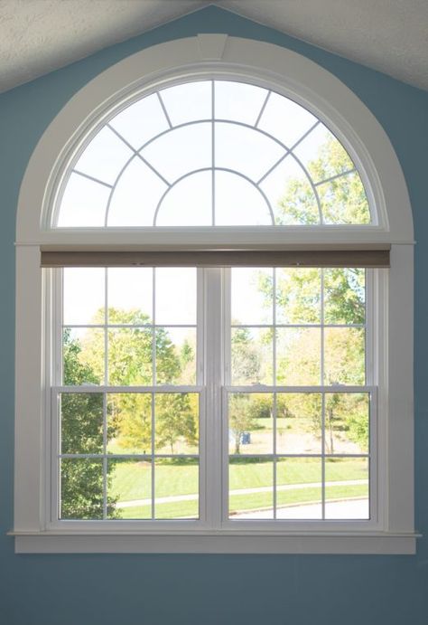 Half Round Window Trim Half Circle Window, Bedroom Window Design, Diy Window Trim, House Window Design, Window Molding, Round Window, Window Casing, Window Grill Design, Farmhouse Windows