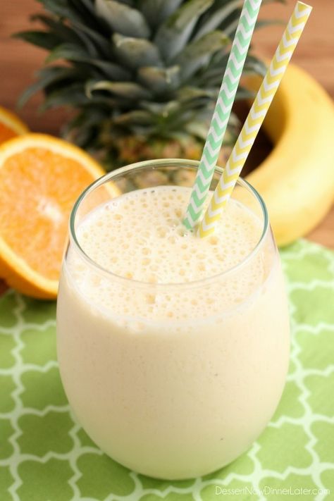 Wake up happy with this Sunrise Smoothie full of bright and refreshing citrus and tropical fruits! Frosted Lemonade Recipe, Sunrise Smoothie, Freezer Smoothie Packs, Brazilian Lemonade, Freezer Smoothies, Healthy Fruit Smoothies, Dessert Smoothie, Smoothie Packs, Nutritious Smoothies