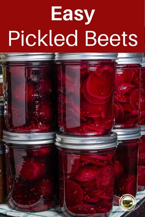 Easy Pickled Beets, Refrigerator Pickled Beets, Canned Pickled Beets, Canning Beets, Pickled Beets Recipe, Beets Recipe, Pickled Vegetables Recipe, Cooking Beets, Canning Pickles