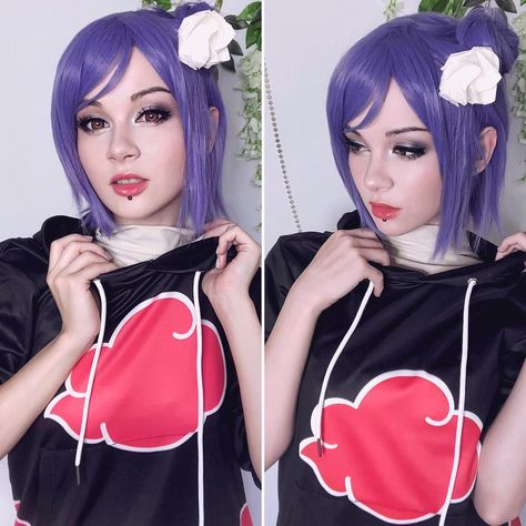 Konan Akatsuki #naruto #narutocosplay Konan Cosplay, Konan Akatsuki, Akatsuki Cosplay, Black Butler Grell, Akatsuki Naruto, Cosplay Naruto, Naruto Cosplay, Cosplay Characters, Anime Akatsuki