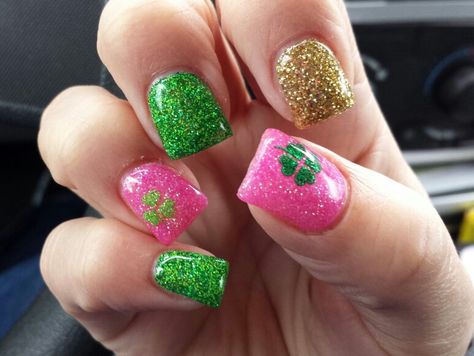 St. Patty's gel nails Cute St Patricks Day Nails, Dr Patrick’s Day Nails, St Patrick Day Nails Acrylic, March Nail Designs St. Patrick's Day, Green Nails For St. Patrick’s Day, March Nails Ideas St. Patrick's Day Green, Saint Paddy’s Day Nails, Irish Nails, St Patrick's Day Nails