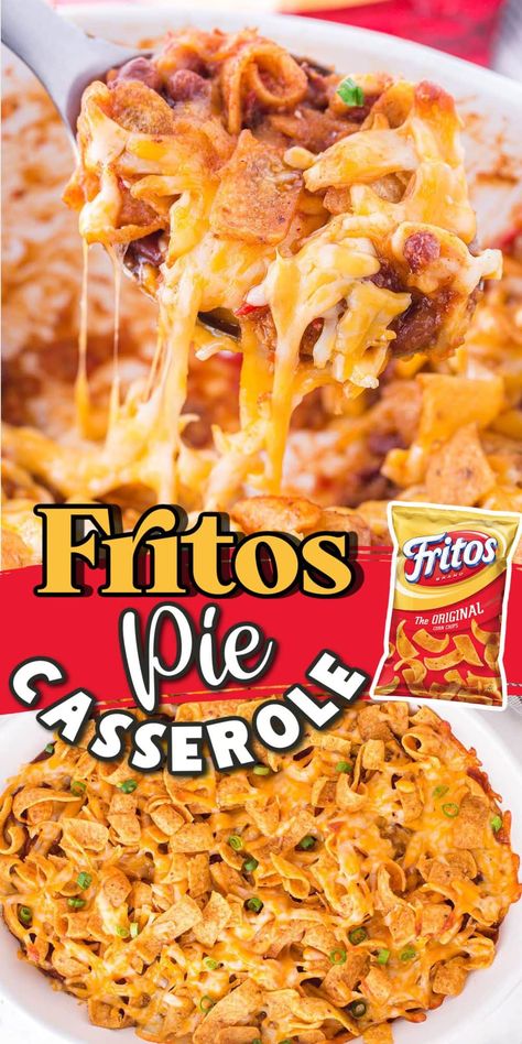 Frito Pie Casserole Frito Recipes, Frito Pie Casserole, Fritos Chili, Mexican Magic, Frito Pie Recipe, Frito Chili Pie, Frito Pie, Fantastic Recipes, Easy Pie Recipes