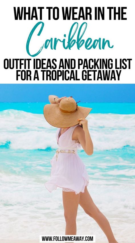 What to Wear in the Caribbean : Caribbean Outfit Ideas And Packing List for a Tropical Getaway Caribbean Vacation Outfit Ideas, Carribean Resorts, Caribbean Outfit, Carribean Vacation Outfits, Caribbean Vacation Outfit, Bahamas Outfit, Caribbean Outfits, Jamaica Outfits, Vacation Outfit Ideas