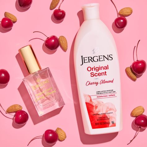 The signature Cherry Almond scent of our Original Scent Moisturizer & Perfume make the perfect pair 🍒 And the perfect Mother’s Day gift 😉 Tag someone below who loves this nostalgic scent! Jergens Cherry Almond Lotion, Cherry Almond Perfume, Almond Perfume, Summer Smells, Almond Lotion, Summer Smell, Almond Scent, Hygiene Care, Health Hygiene