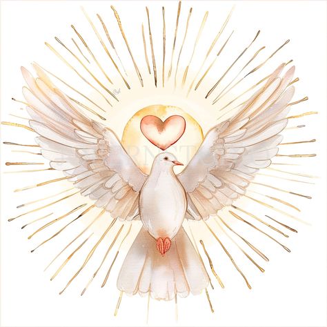 Watercolor Dove, Mixed Media Book, Unique Clipart, Pngs Transparent, Special Images, Pentecost, Unique Greeting Cards, Jesus Christus, Personalized Artwork