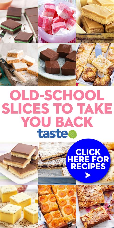 Caramel Slice Recipe Easy, Old School Desserts Uk, Tuckshop Food Ideas, School Tray Bake, Old School Baking Recipes, School Puddings British, Chocolate Slice Recipe, Sweet Slices Recipes, Easy Slice Recipes