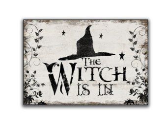 Witch signs for halloween | Etsy Halloween Witch Signs, Spooky Signs, Occult Decor, Witch Signs, Casa Halloween, Fall Halloween Crafts, Witch Decor, Witch Art, Halloween Signs