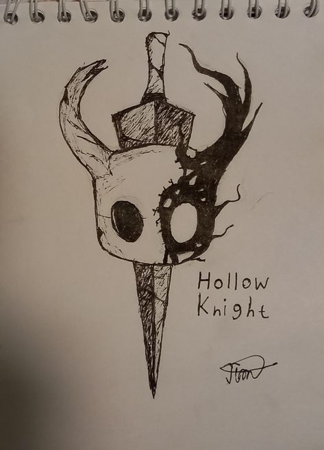 Drawing With Rapid Ideas, Hollow Night Drawing, Creepy Sketches Easy, Hollow Knight Drawing, Dream Drawing Ideas, Stickman Draw, Art Doodle Ideas, Creepy Sketches, Knight Drawing