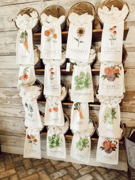 Tea Towel Display, Towel Display, Chip And Jo, Liz Marie, Magnolia Farms, Liz Marie Blog, Farm Store, Cottage Farm, Magnolia Market