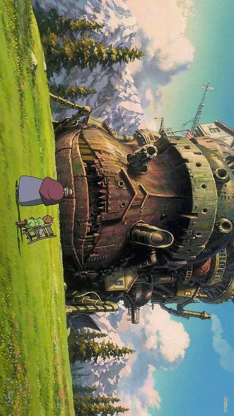 Howls Moving Castle Wallpaper Desktop, Studio Ghibli Wallpaper Pc, Howls Moving Castle Castle, Studio Ghibli Lockscreen, Ghibli Lockscreen, Howl's Moving Castle Scenes, Howls Moving Castle Wallpaper, Photowall Ideas, 하울의 움직이는 성