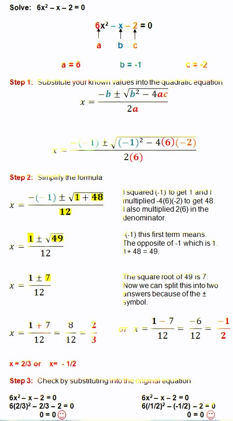 Algebra 1 Study Guides, Quadratic Equations Formula, Struktur Teks, Solving Quadratic Equations, Quadratic Formula, College Math, Math Hacks, Quadratic Equations, College Algebra