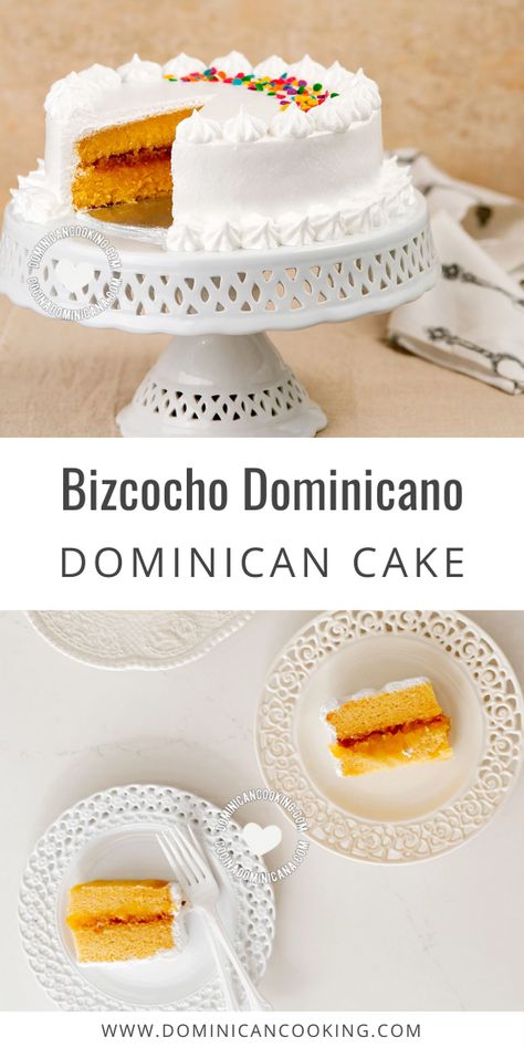 Dominican Cake on a plate Dominican Cake Icing, Cake Dominicano Receta, Dominican Cake Recipe Pineapple, Dominican Pineapple Cake, Dominican Dessert Recipes, Caribbean Birthday Cake, Dominican Republic Cake, Dominican Cake Recipe How To Make, Dominican Recipes Desserts