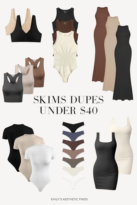 Shop the viral, best selling Kim Kardashian SKIMS styles for less:https://liketk.it/4jC2I Soft lounge long slip dress, seamless brief bodysuit, seamless thong bodysuit, shapewear, , cotton rib dress, cotton rib tank, skims outfits, skims dupes, fits everybody scoop bralette, tiktok viral fashion, neutral fashion, aesthetic fashion, work from home style, WFH fashion, amazon dupe, wireless bra #ad #skims #dupes Skims Shapewear Outfit, Skims Loungewear Outfits, Neutral Fashion Aesthetic, Amazon Dress Finds, Skims Ribbed Set, Wfh Fashion, Skims Sculpting Bodysuit, Skims Fits Everybody Slip Dress, Skims Fits Everybody Bodysuit