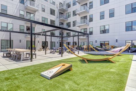 Amenities are Shaping Multifamily - The Opus Group Entrance Signage, Urban Design Concept, Multifamily Housing, Pool Fitness, Pet Spa, Chicago Suburbs, Backyard Inspo, Club Room, Mixed Use