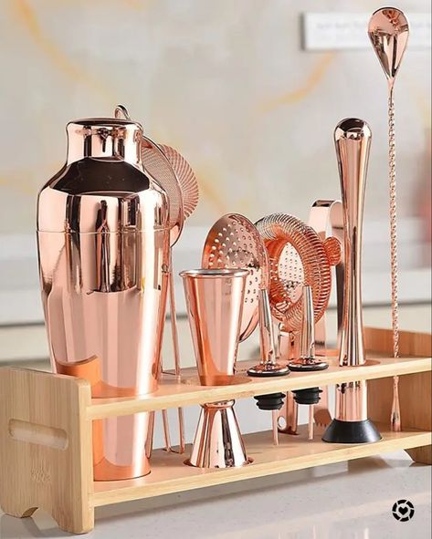 Room Decor Bedroom Rose Gold, Cocktail Bar Set, Bartender Set, Mixology Set, Bartender Kit, Bar Utensils, Rose Gold Kitchen, Liquor Dispenser, Cocktail Shaker Set