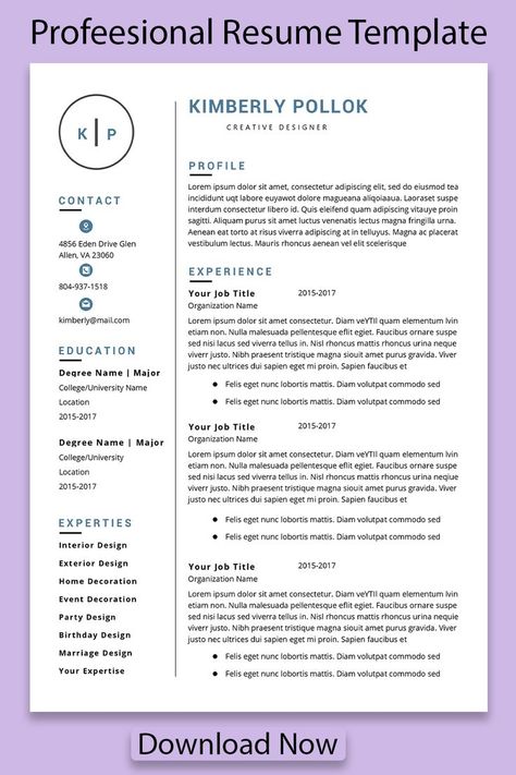 Resume template | Professional resume template instant download | Photography Resume, Modern Resume Design, Career Consultant, Professional Resume Template, Modern Resume Template, Download Resume, Resume Template Word, Modern Resume, Resume Template Professional