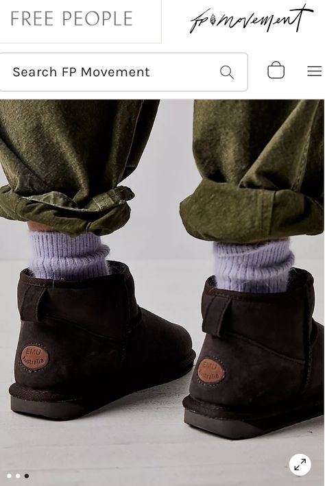 Emu Australia Boots, Emu Boots, Purple Socks, Emu Australia, Cozy Boots, Free People Style, Green Cargo Pants, Sheepskin Boots, Stinger