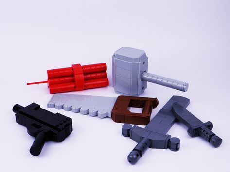 LEGO Upscale Minifigure Accessories-Weapons | Chungpo Cheng | Flickr Lego Furniture, Lego Accessories, Lego Truck, Lego Custom Minifigures, Amazing Lego Creations, Lego Creative, Lego Bionicle, Lego Room, Cool Lego Creations