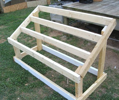 Chicken Roost I. Need to install board underneath to make cleaning easier. 2x4 lying flat for New England winters. Chicken Perches, Chicken Roost, Portable Chicken Coop, Chicken Pen, Chicken Coop Run, Chicken Life, Best Chicken Coop, Chicken Coop Designs, Building A Chicken Coop